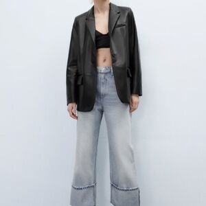 Zara Leather Blazer